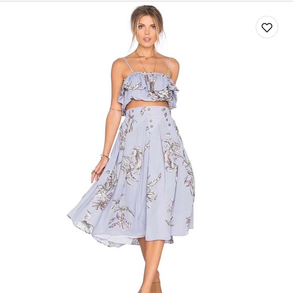 Tularosa skirt and top. Chambray color in small. Used once ;)